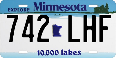 MN license plate 742LHF