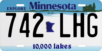 MN license plate 742LHG