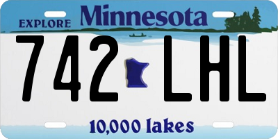 MN license plate 742LHL