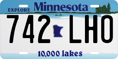MN license plate 742LHO
