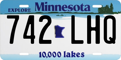MN license plate 742LHQ
