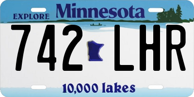 MN license plate 742LHR