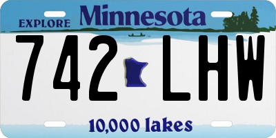 MN license plate 742LHW