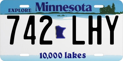 MN license plate 742LHY