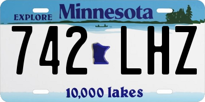 MN license plate 742LHZ