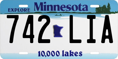 MN license plate 742LIA