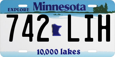 MN license plate 742LIH