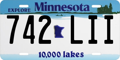 MN license plate 742LII