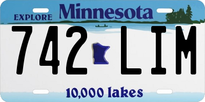 MN license plate 742LIM