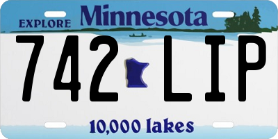 MN license plate 742LIP