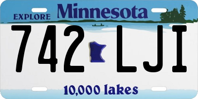 MN license plate 742LJI