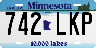 MN license plate 742LKP