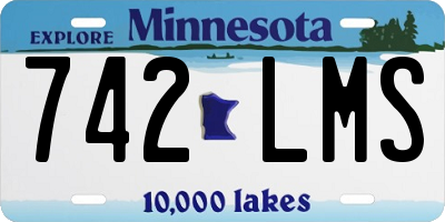 MN license plate 742LMS