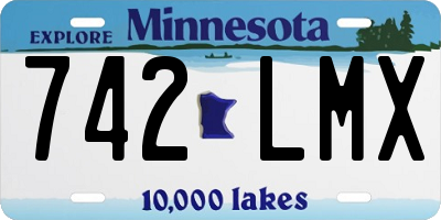 MN license plate 742LMX