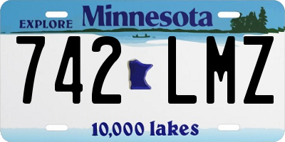 MN license plate 742LMZ