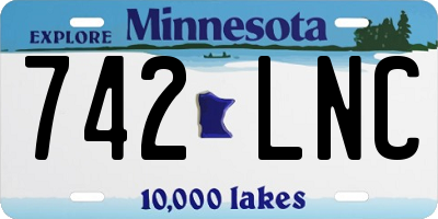 MN license plate 742LNC