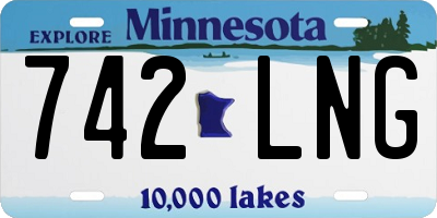 MN license plate 742LNG