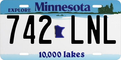 MN license plate 742LNL