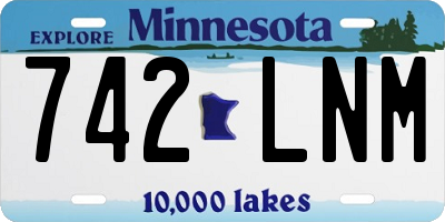 MN license plate 742LNM