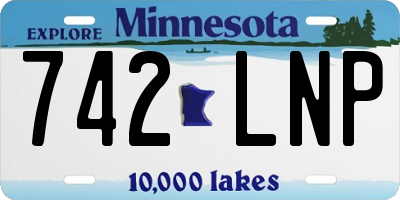 MN license plate 742LNP