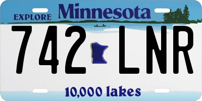 MN license plate 742LNR