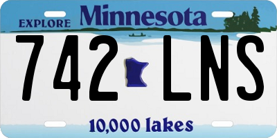 MN license plate 742LNS