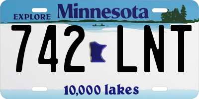 MN license plate 742LNT