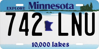 MN license plate 742LNU