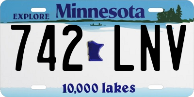 MN license plate 742LNV
