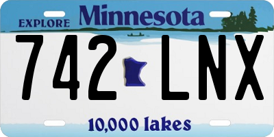 MN license plate 742LNX