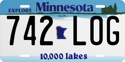 MN license plate 742LOG
