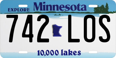 MN license plate 742LOS