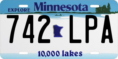 MN license plate 742LPA