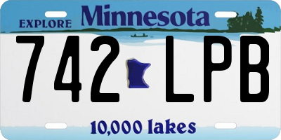 MN license plate 742LPB