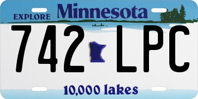MN license plate 742LPC