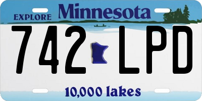 MN license plate 742LPD