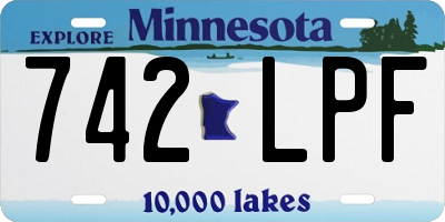 MN license plate 742LPF