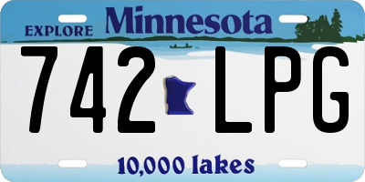 MN license plate 742LPG