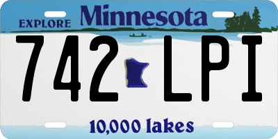 MN license plate 742LPI