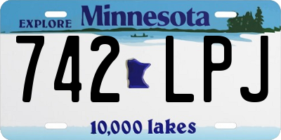 MN license plate 742LPJ