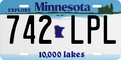 MN license plate 742LPL