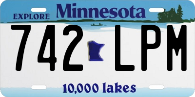 MN license plate 742LPM