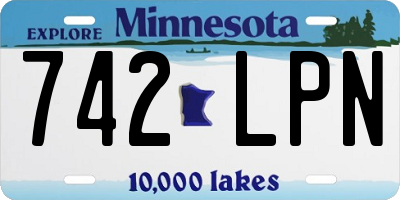 MN license plate 742LPN