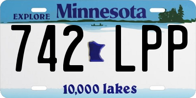 MN license plate 742LPP