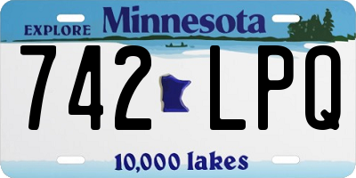 MN license plate 742LPQ