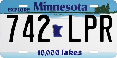 MN license plate 742LPR