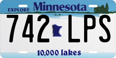 MN license plate 742LPS