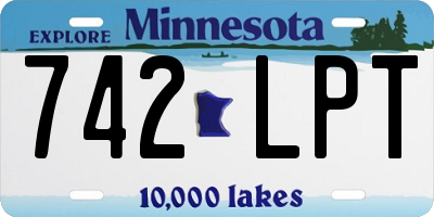 MN license plate 742LPT