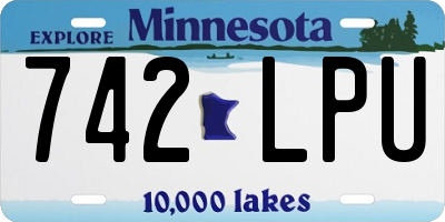 MN license plate 742LPU