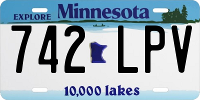 MN license plate 742LPV